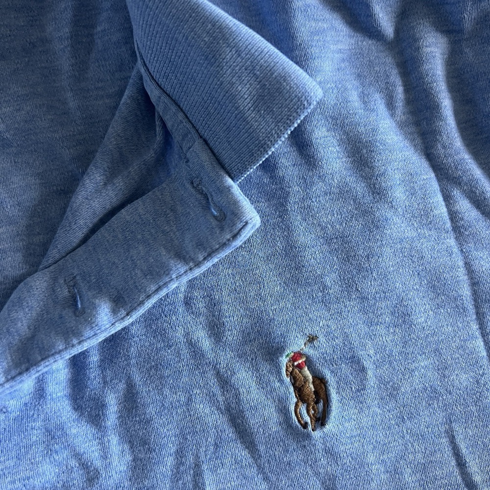 Polo Ralph Lauren Classic Fit light Blue Polo Shirt Small brown Pony Logo cotton - Picture 2 of 7